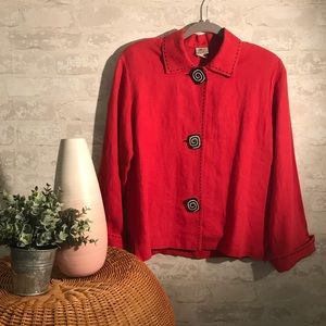 {v i n t a g e} linen shirt with wooden buttons